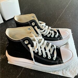 Platform black converse